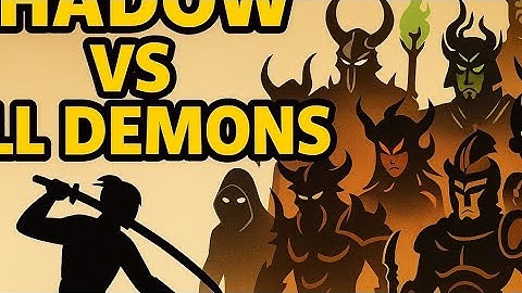 Shadow Fight 2 | Shadow with Sentinel Set vs All 6 Demons (Gates of Shadows) |