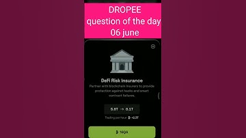 Dropee question of the day 06 june | Dropee question of the day@CryptoTechSunil
