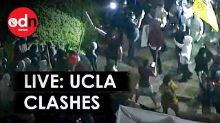 Live: Heavy Police Presence At Ucla Campus Protest