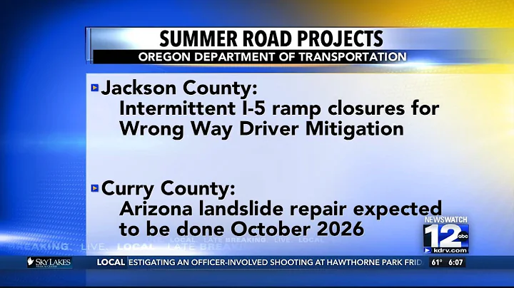ODOT working on summer road projects in Southern Oregon
