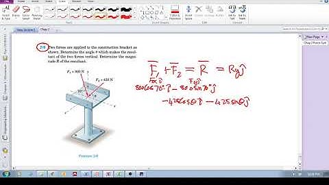 Chap 2.3 - Rectangular components (e):  Problem 2.6