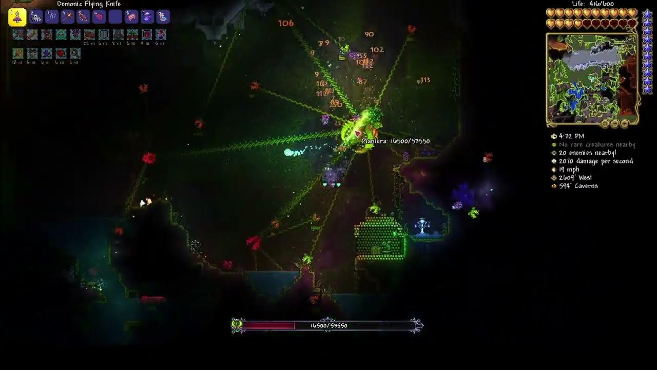 plantera vs. hyperleaf (loadout swapping + chlorophyte armor) YouTube