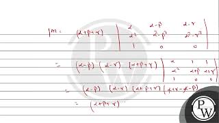 Consider a matrix \( A=\left[\begin{array}{ccc}\alpha & \beta & \ga...
