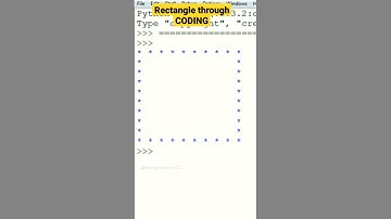 How to create RECTANGLE through coding in PYTHON#coding #python #programming #shorts #youtubeshorts