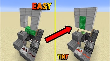 1X2 HIPSTER DOOR 🚪 MINECRAFT - Redstone Tutorial (Simple and Compact)