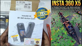 Insta 360 One X5 Unboxing and review | 8K Insta 360 X5 Sample footage | 3 meter Selfie stick