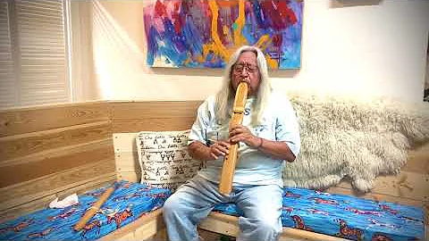 Troy De Roche improvises on his handmade native american flute