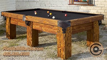 Rustic pool tables.