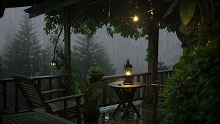 REAVY RAIN on roof to sleep fast - Rain sounds for insomnia relief and relaxation