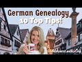 10 Top Tips for Beginning German Genealogy