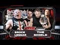 WWE Raw Old School Brock Lesnar Vs The Shield Full Match HD