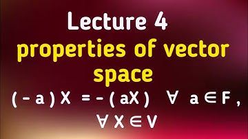 Properties of vector space | vector space | LINEAR ALGEBRA | math with Akash Tripathi