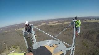 A Climber's Perspective - Stacking of a 490' Self-Supporting Tower in Watts, Oklahoma via Helicopter