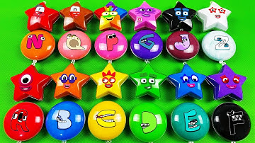 Looking Numberblocks, Alphabet Lore With SLIME, Cake, Star Mix Coloring! Satisfying ASMR Video