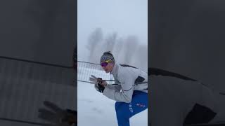 лыжный спуск в Сочи перед ЧП. видимость ноль