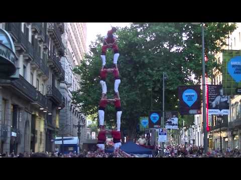 Castellers de Barcelona: 2d7 Vigília Aniversari 15/06/2013