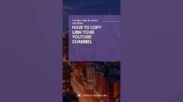 How to copy link your youtube channel or video