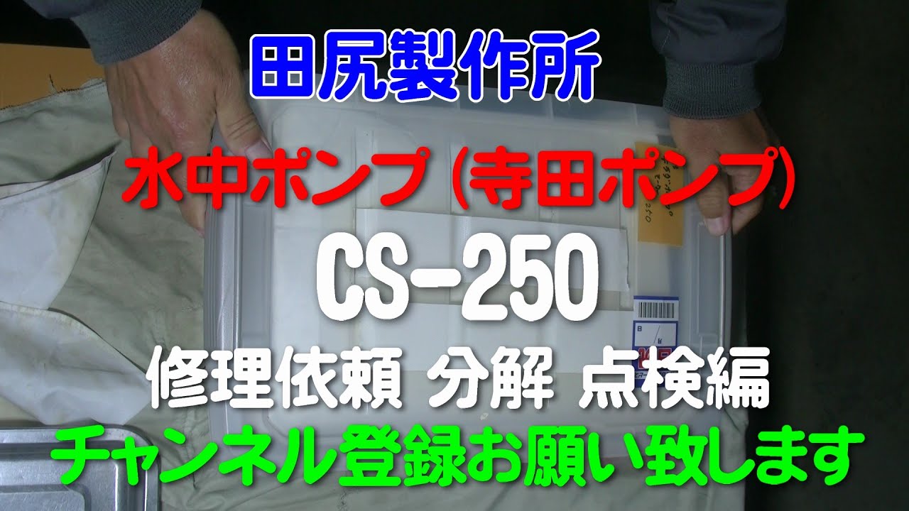 Terada Pump CS-250 Disassembly and Inspection Kumamoto Tajiri