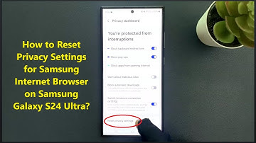 How to Reset Privacy Settings for Samsung Internet Browser on Samsung Galaxy S24 Ultra?