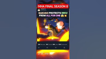 BAKUGO protects DEKU from ALL FOR ONE 😱💥 | MHA Final Season 8 #myheroacademia #edit #amv #anime