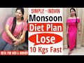 Diet Plan To Lose Weight Fast For Monsoon In Hindi | Full Day Diet Plan For Weight Loss | Fat to Fab