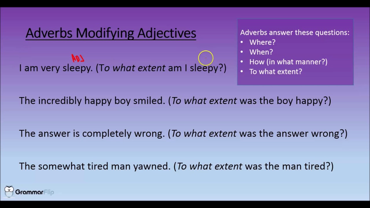 Adverb Modifying Adjectives Worksheets