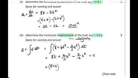 AH Physics Past Papers: 1.1 Calculus & Equations of Motion