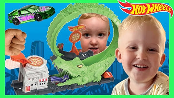 Unboxing Fun with Milo and Indy: Hot Wheels Gator Loop Attack Playset Adventure!