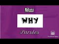 Capture de la vidéo Why - Nilusi - Paroles
