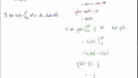 5.4 - Fundamental Theorem of Calculus Examples
