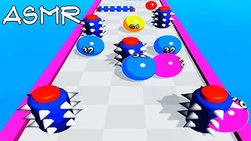 Ball Run 2048! Very satisfying and relaxing ASMR slicing game | Satisfying Video | ASMR slicing game