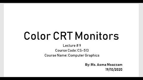 Color CRT Monitors || Beam Penetration Method | Shadow - Mask Method |Lecture 9 In Urdu