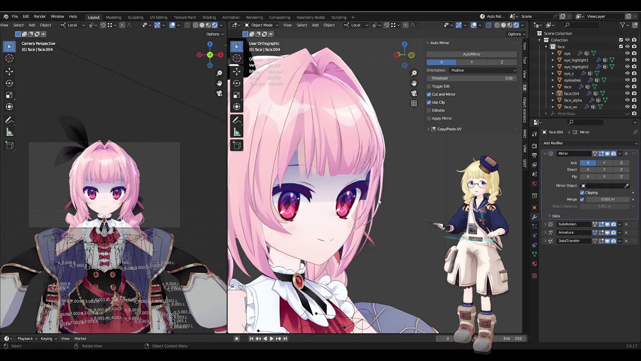 3Dキャラモデリング 作業配信#86【blender】