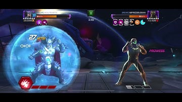 MCoC Stryfe vs Killmonger on node 38 (magic thief, ebb flow knock down and right back at it)