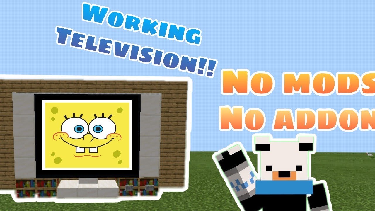 Minecraft How to make Working TELEVISION with only COMMAND BLOCK