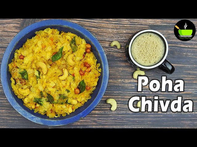 Roasted Poha Chivda Recipe | Pohe Namkeen Recipe | Tea Time Snacks | Poha Recipes | Instant Snacks | She Cooks