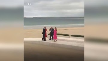 Meanwhile at the G7: Social Distancing video for published media to share and none of that later.