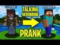 TALKING HEROBRINE PRANK IN MINECRAFT! - Minecraft Trolling Video