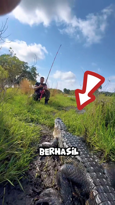 Biasanya orang memancing ikan pria ini justru mancing buaya🤣