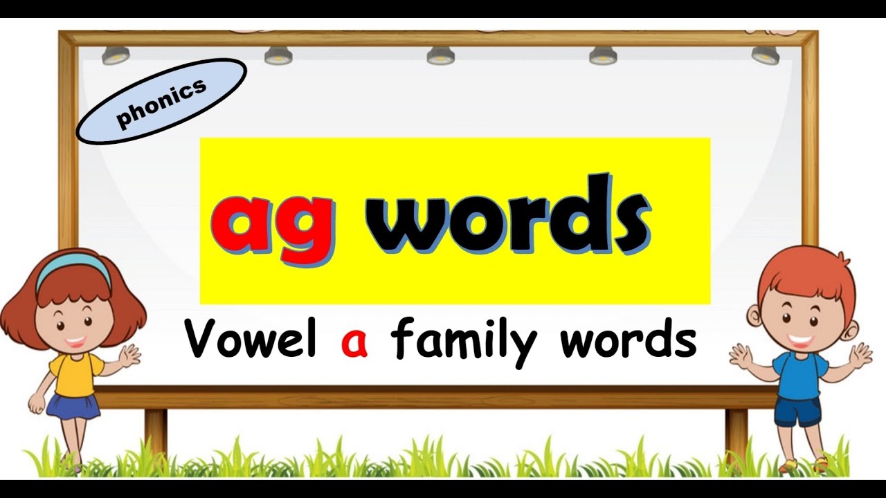 ag words phonics a family words