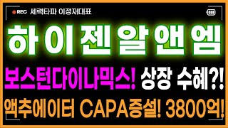 하이젠알앤엠 주가전망 - 난리났다! 휴머노이드 필수부품 액추에이터 현대차그룹에 공급임박! 보스턴다이나믹스 상장 수혜까지?! 액추에이터 캐파증설 3800억! 실적 고성장!