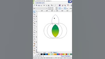 Green Flower design in #coreldraw #tutorial #design #videos #ytshort.