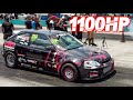 SAVAGE 1100HP AWD Honda Civic DOMINATES Domestics & 1600HP GTR! (H22 50PSI 10,500RPM)