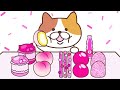【ASMR】ANIMATION MUKBANG PINK SWEETS EATING SOUNDS ピンクスイーツ🌸🎀🍡【咀嚼音】