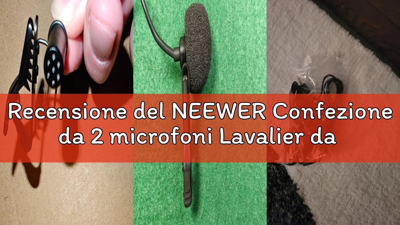 Recensione del NEEWER Confezione da 2 microfoni Lavalier da bavero Compatibile con DJI Rode Wireless