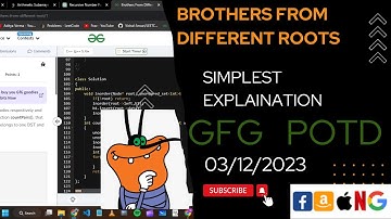 Brothers From Different Roots | gfg potd today | POTD | GFG Problem of the Day | C++ | @CodeThurst