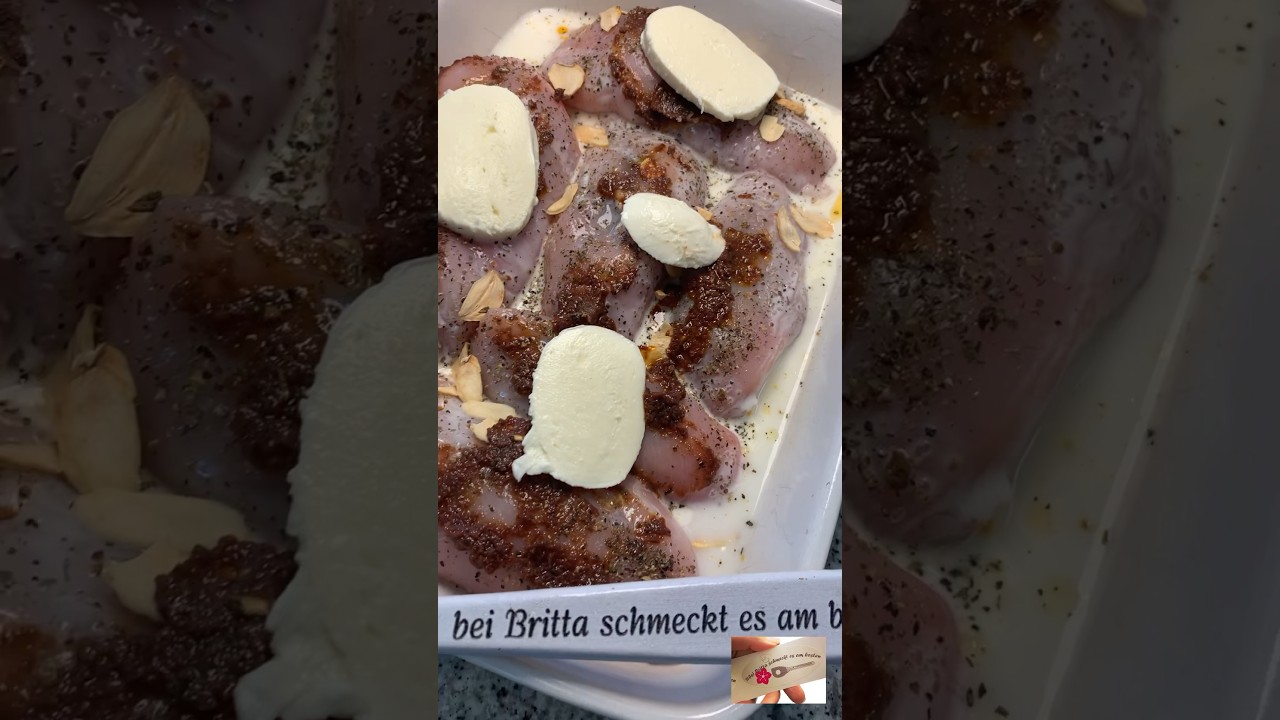 Mediterrane Hähnchen Rouladen gefüllt mit Oliven Pesto getrocknete ...