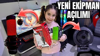 ELİF İLE YENİ EKİPMAN AÇILIMI HyperX Quadcast Mikrofon / Razer Kiyo Pro Kamera