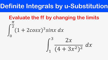🔶43 - Evaluating Definite Integrals by U-Substitution (Change of Limits)