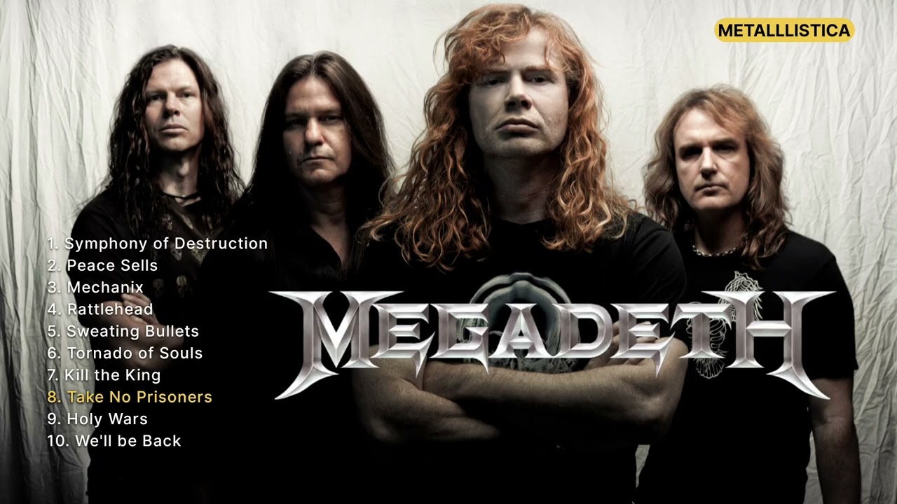 MEGADETH - 10 Best Songs of All Time. METALLLISTICA version!
